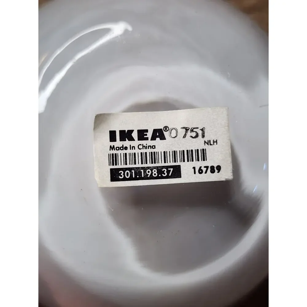 IKEA Glass Salong Vase by Johanna Jellinek Retired White Hand Blown